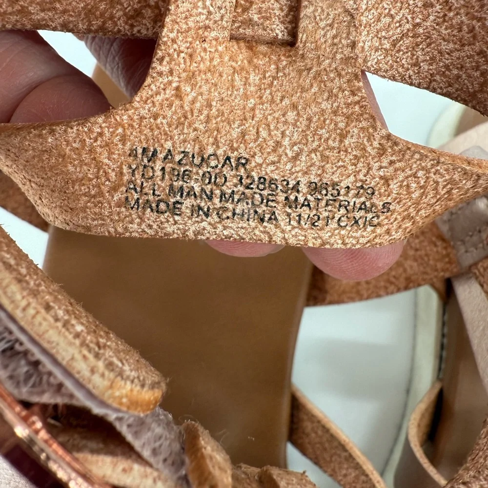 Sugar Gold and Brown Gladiator Sandals - Picture 4 of 6